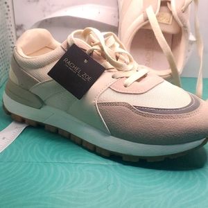 Rachel Zoe Taupe Lace-Up Sneakers Size: 9.5 - NEW